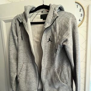 Jordan Nike grey zipper hoodie